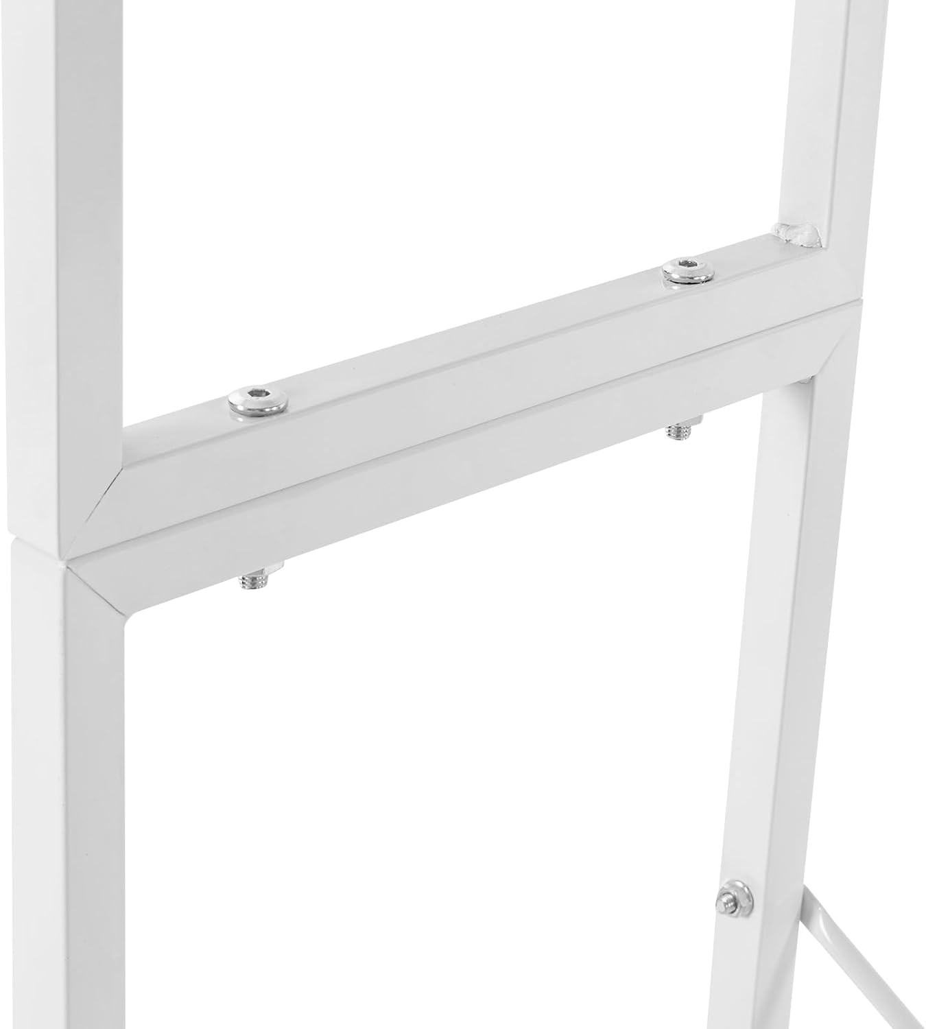 3-Tier Laundry Room Storage Shelf,Over Washer and Dryer Shelves,Floor Standing Washing Machine Storage Rack,White,Marbling