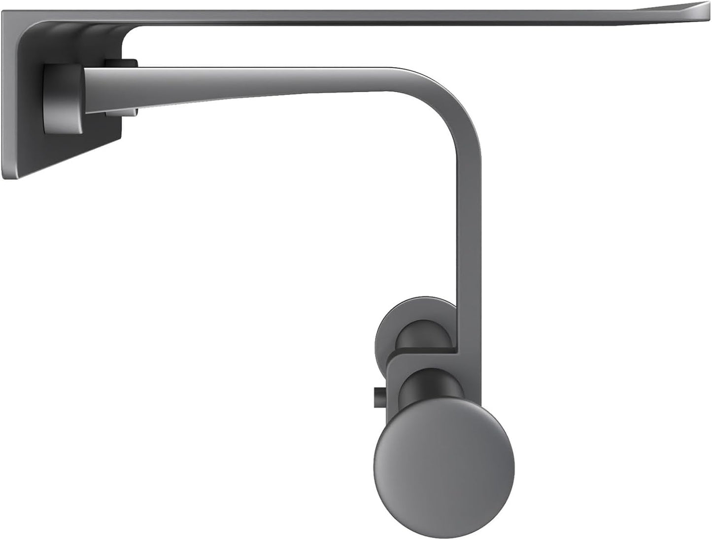 Matte Black Toilet Paper Holder with Shelf, Wall-Mounted Bathroom Organizer, Double Roll