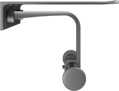 Matte Black Toilet Paper Holder with Shelf, Wall-Mounted Bathroom Organizer, Double Roll