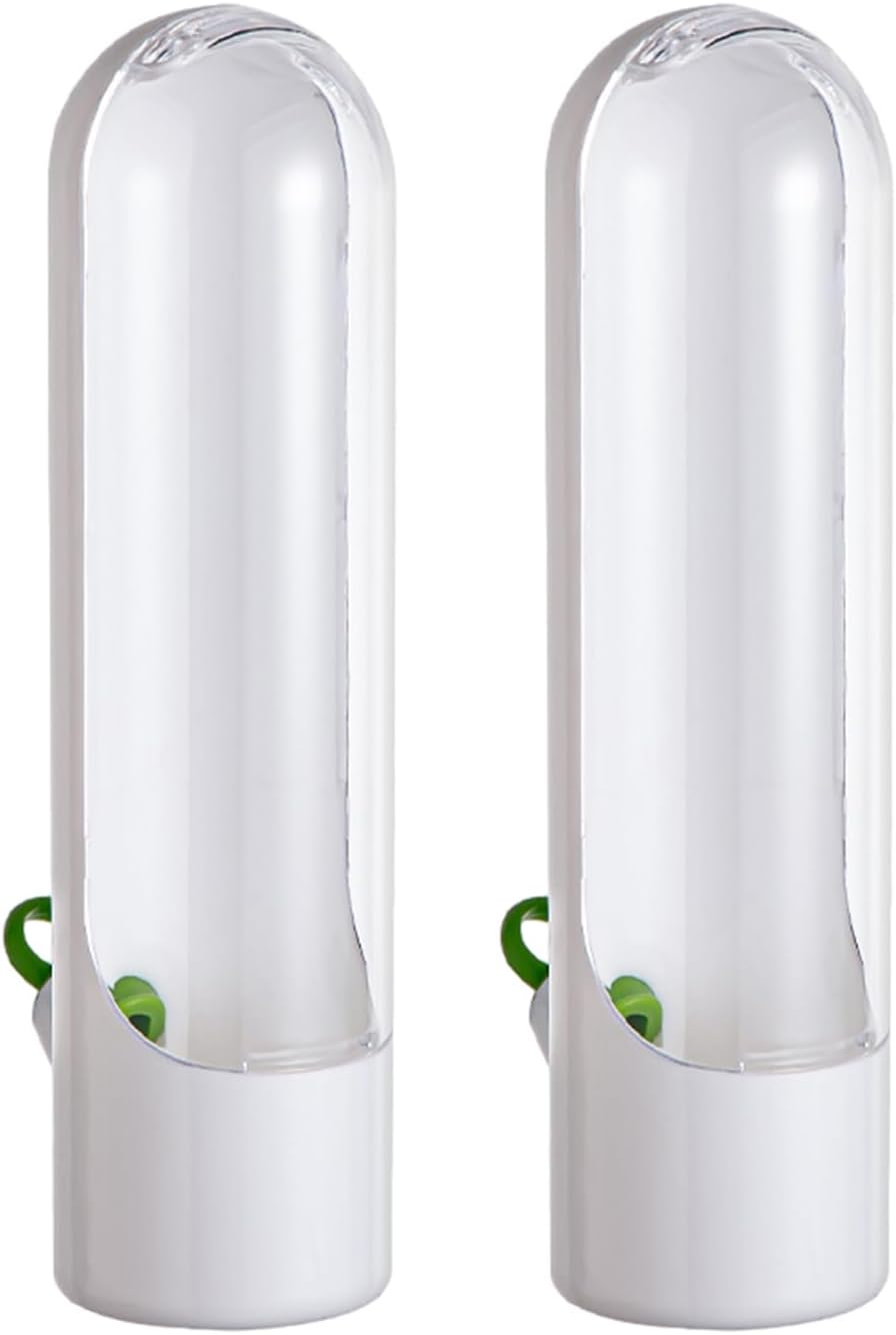 2 Pack Herb Keeper Container for Refrigerator, Clear Storage Bottle Fresh Storage Container for Cilantro Parsley Mint, Fresh Produce Saver, Extends Freshness for 2-3 Weeks