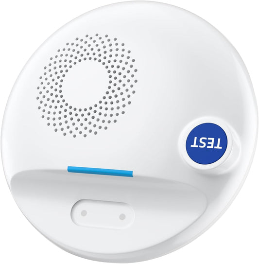 PILSAMAS Wireless Water Leak Detector, Loud Siren Water Sensor Alarm, IP67 | Top and bottom dual metal probes, Rustproof ABS plastic, Real-time drip and flood detection, Great for under sink or basement