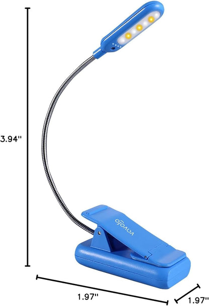 VAVOFO Rechargeable Reading Light, Clip on Book Light for Reading in Bed