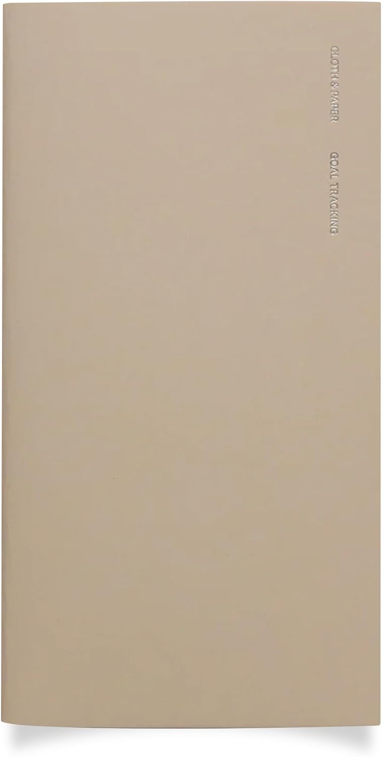 Cloth & Paper Travel Notebook | Daily Wellness Planner – Smoked Salt | Pocket Plus Wellness Planner 3.2" x 6" | Habit Tracker & Self Care Journal for Goals, Gratitude & Reflection – Soft Touch Cover