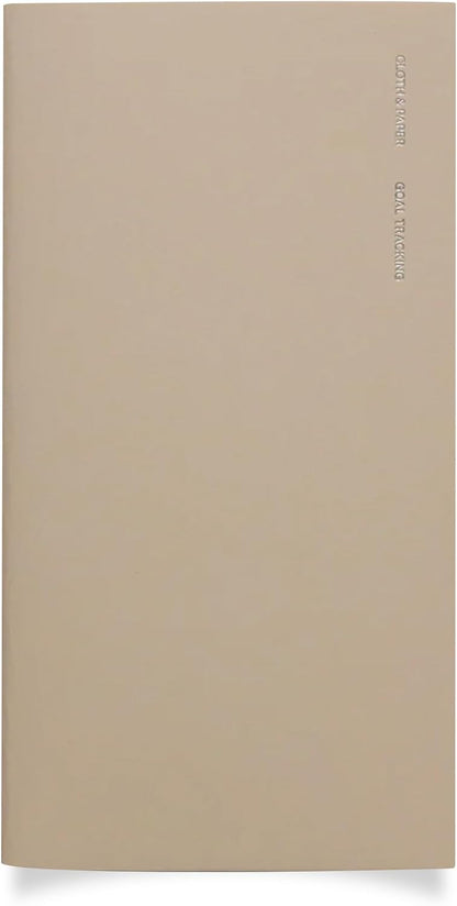Cloth & Paper Travel Notebook | Daily Wellness Planner – Smoked Salt | Pocket Plus Wellness Planner 3.2" x 6" | Habit Tracker & Self Care Journal for Goals, Gratitude & Reflection – Soft Touch Cover