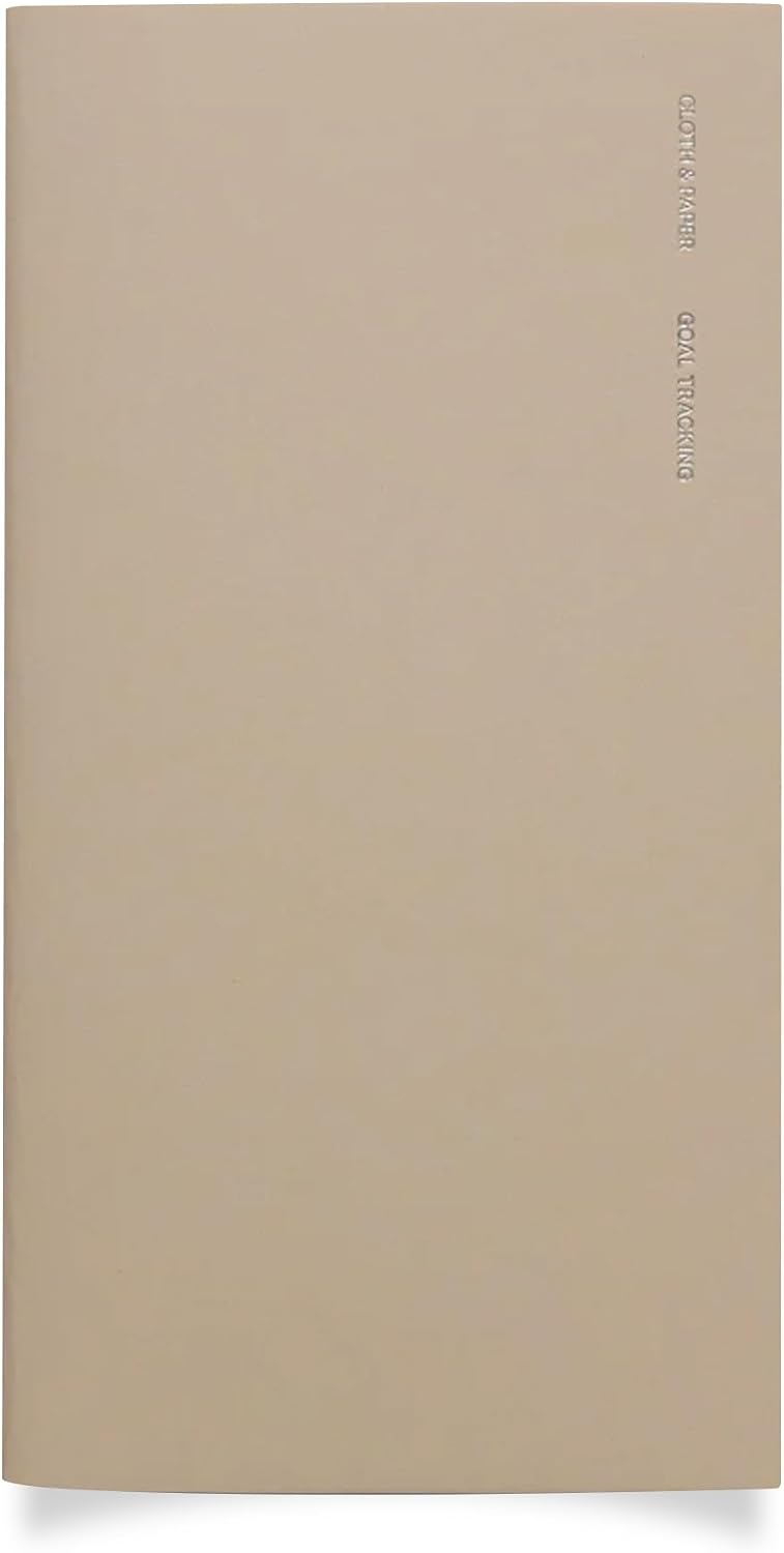 Cloth & Paper Travel Notebook | Daily Wellness Planner – Smoked Salt | Pocket Plus Wellness Planner 3.2" x 6" | Habit Tracker & Self Care Journal for Goals, Gratitude & Reflection – Soft Touch Cover