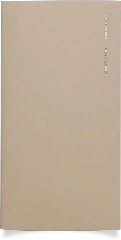 Cloth & Paper Travel Notebook | Daily Wellness Planner – Smoked Salt | Pocket Plus Wellness Planner 3.2" x 6" | Habit Tracker & Self Care Journal for Goals, Gratitude & Reflection – Soft Touch Cover
