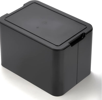 Elsjoy Black Umbrella Stand, Entryway Umbrella Organizer, Compact and Efficient with Removable Drip Tray, Holds 10 Umbrellas