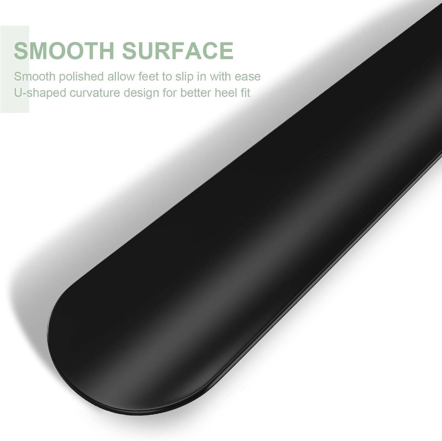 16.5 Inch Long Handle Shoe Horn for Seniors Men Women Kids, Metal Shoe Horns for Boots