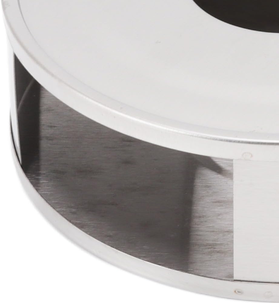 Silver Stainless Steel Tea Warmer Candle Heater Ventilation Hole Teapot Heater Coffee Heating Accessories(Transverse Hole)