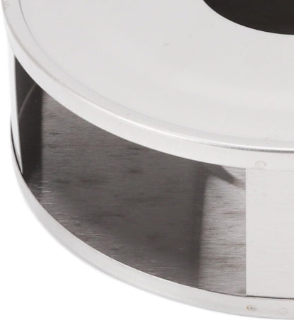Silver Stainless Steel Tea Warmer Candle Heater Ventilation Hole Teapot Heater Coffee Heating Accessories(Transverse Hole)