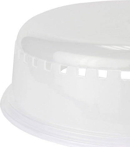 LEAL 2PK Microwave Splatter Cover 10.5” Clear Microwave Food Cover, BPA-Free Dishwasher Safe Microwave Plate Cover with Steam Vents, Reusable Splatter Guard for Kitchen Heating