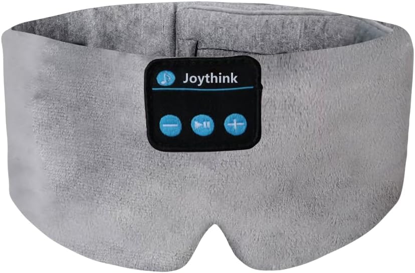 Joythink Sleep Headphones Bluetooth Sleep Mask Silk Headband Earphones Bluetooth Eye Mask for Sleeping On Side Blackout Soft Sleep Earphones Music Kids Children Eye Cover Purple