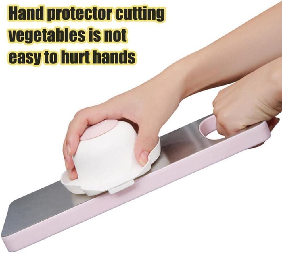 Blue Food Safety Holder for Mandolin Slicer or Grater,Finger Anti-Cut Protectors for Vegetable Grater, Food Slicer Cutter Finger Guard for Mandoline Cutting for Kitchen and Dining