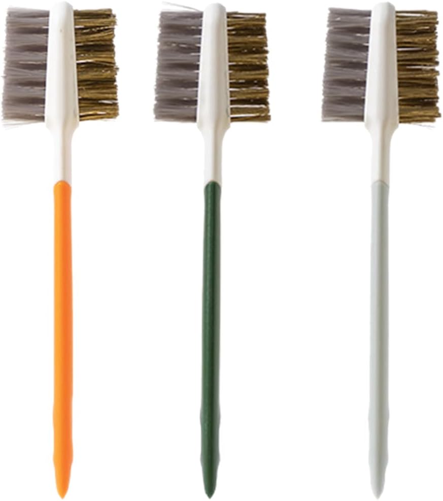 Alipis 3 Pack Gas Stove Cleaner Brush Double Ended Stovetop Cleaning Brush for Gas Burners Wire for Cleaning Pots Range Hood Sink Kitchen Countertops Home Restaurant Use