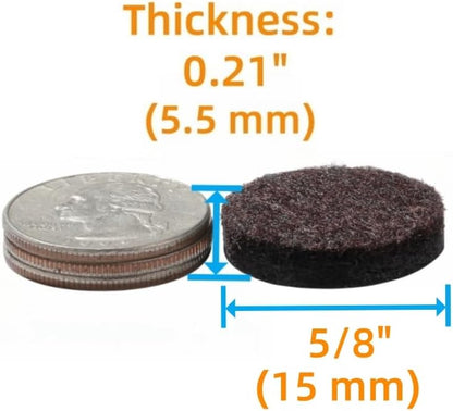 Felt Pads Small 3/8" Felt Pads for Cabinet Doors Bumpers, Cabinet Cushion Dots Felt Cabinet Door Stops, Self Adhesive Thick Bumper Pads to Protect Surfaces -Anti Scratch 234 Pcs Round Brown