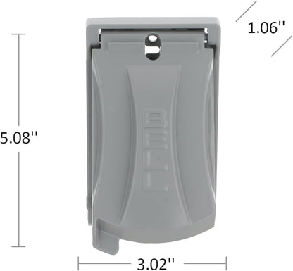 BELL 1-Gang Weatherproof Universal Metal Flip Cover, 12-in-1, Gray
