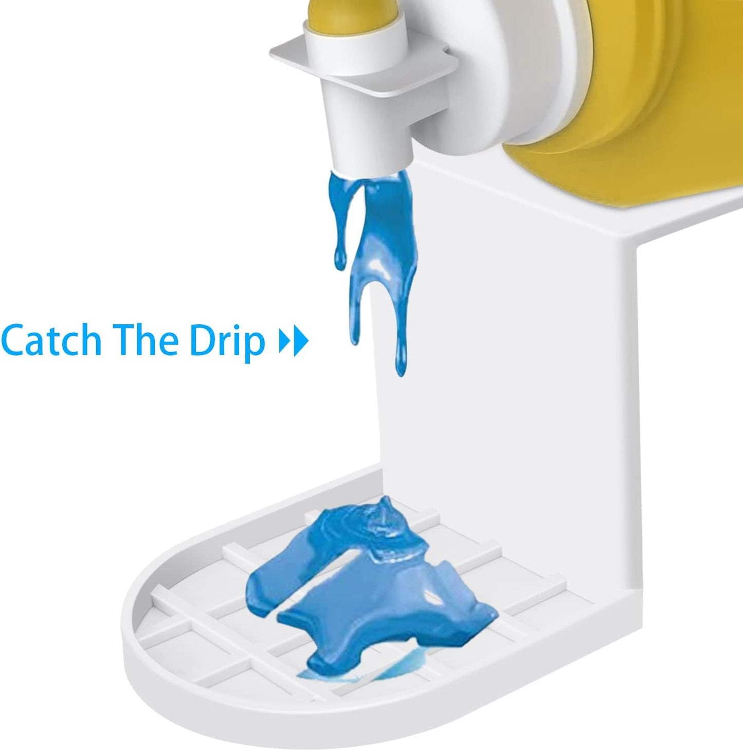 Laundry Detergent Holder 2 Pack - Detergent Cup Holder Tidy Soap Tray Dispenser Organizer Drip Fit Catcher for Fabric Softener Liquid Spigot Container Plastic Sheet Saver Stand Station Washing Set | Detergent Cup Holder, Soap Tray, Plastic Sheet Saver