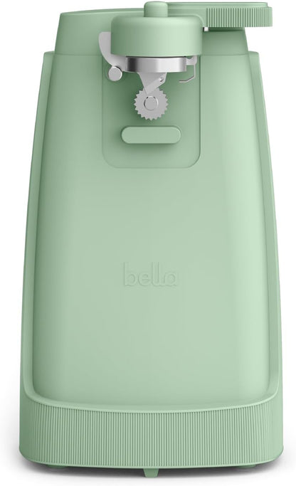 bella Automatic Can Opener, Hands Free, Battery Operated, Cordless, Stainless steel blade to open any Size Can with Magnet to Safely Remove Lid, Seamless Opening Decreases Sharp Edges, Slate