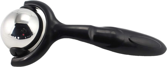 Roller Massage Ball - Ergonomic Handle Cold Warm Compression Temperature Keeper Stainless Steel Muscle Pain Relief Body Neck Shoulder Back Leg Calf Therapy Ice Heat Hot-Roller Stick