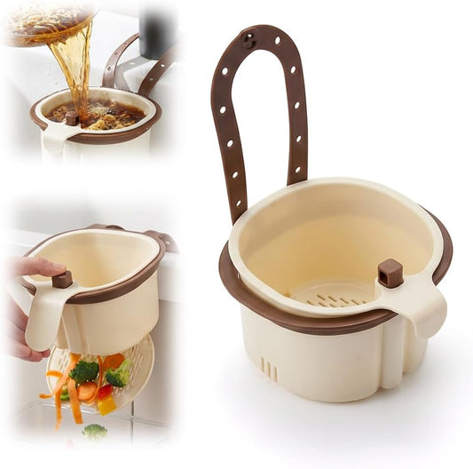 2026 New Cactus Kitchen Sink Strainer Basket, Sink Drain Strainer Self-Cleaning Faucet Hanging Filter Basket, Presses to Release Waste Baskets Cactus Strainers for Residues Separation (Bronw (1PCS))