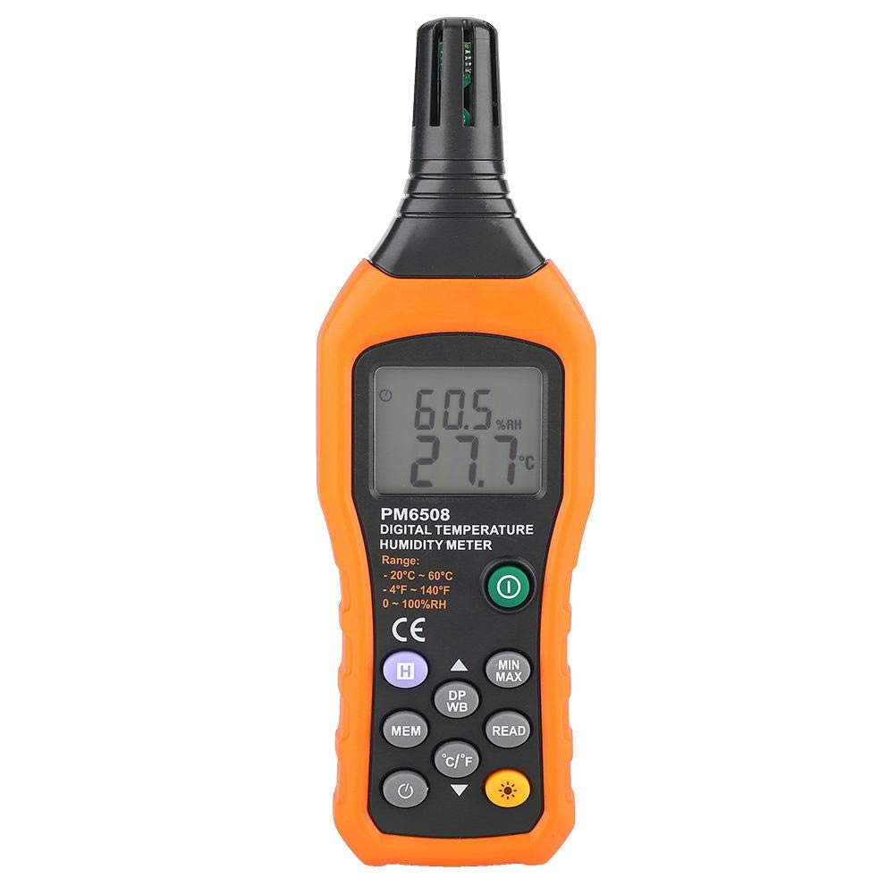 PM6508 High Precision Handheld LCD Digital Temperature Humidity Meter Thermometer Hygrometer for Home and Industrial Using 7.12.41.1in