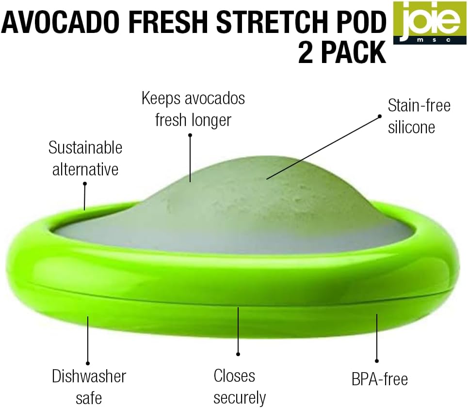 Joie Fresh Stretch Pod Onion Storage Container, Silicone Food Saver, Keeps Leftover Produce Flavorful and Firm in Fridge, Reusable Kitchen Gadget, Dishwasher Safe, BPA-Free