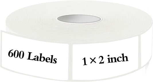 600 Blank Removable Freezer Labels Water Oil Resistant with Perforation Line for Food Containers Jars Pantry Organization (Ink Quick-Dry，1” x 2”)