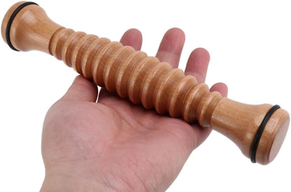 Set of 2 Natural Wooden Foot Massager Rollers for Plantar Fasciitis, Stress Relief, and Reflexology