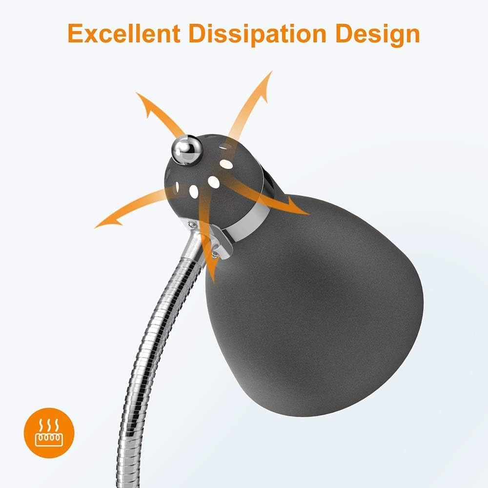 LEPOWER Floor Lamp, Metal Standing Lamp with Adjustable Gooseneck for Dorm | Easy to Assemble, E26 Base, Sturdy Metal Base, Convenient Switch, Task Reading Pole Lights for Office & Bedroom, Living Room