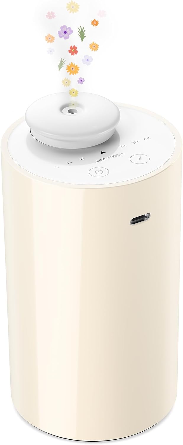 Airversa AN6 Waterless Diffuser for Essential Oil for Home, Room, Black
