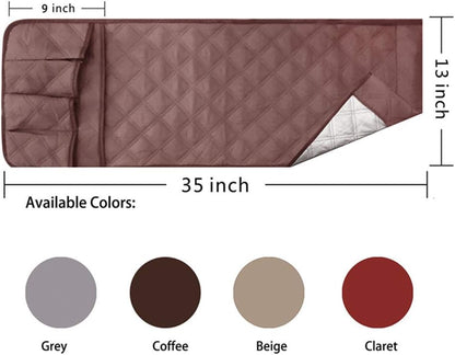 Couch Sofa Armrest Organiser Arm Chair Caddy Bedside Storage Pocket with 8 Pockets TV Remote Holder Bed Storage Pocket Bag for Cellphone Tablet Notepad Book Magazines DVD Glasses
