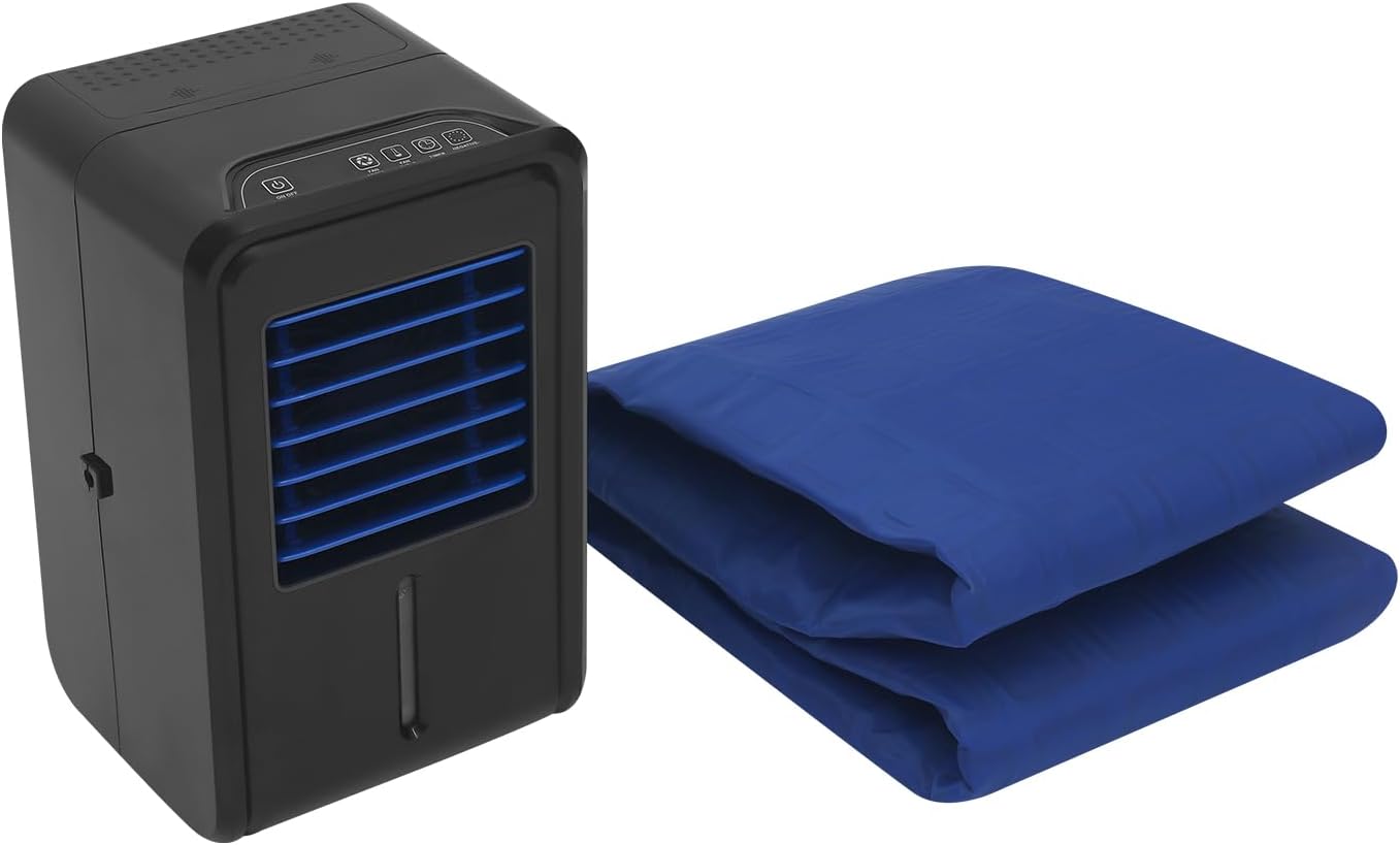 Cold Water Mattress Cooling Bed Pad for Hot Sleepers (63'' x 55'') | Bed Cooling System with Cooler, Cools 37-46°F Cooling Mattress Pad, 4 Speeds 2500 RPM, 48dB Quiet, with Remote Control