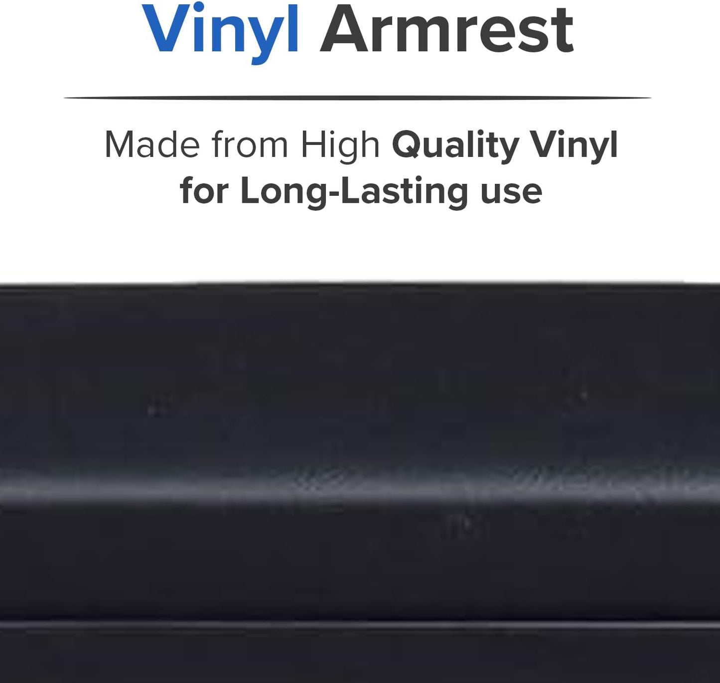 AlveyTech Heavy Duty Black 14" Full Length Padded Vinyl Armrest Pad for Wheelchair (Set of 2) - Replacement Comfortable Pads with Four Mounting Screws for Invacare & Drive Medical Wheelchairs