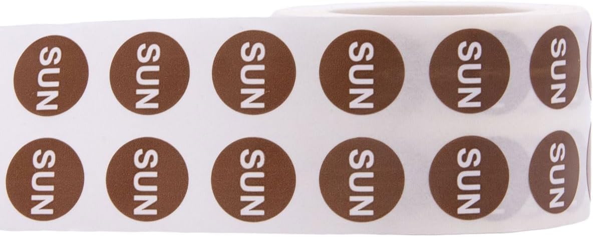 Red Circle Wednesday Stickers – 1/2 Inch Round Adhesive Labels, 1000 Total Stickers Per Roll for Inventory, Food Rotation, Organization, and Retail – Made in the USA