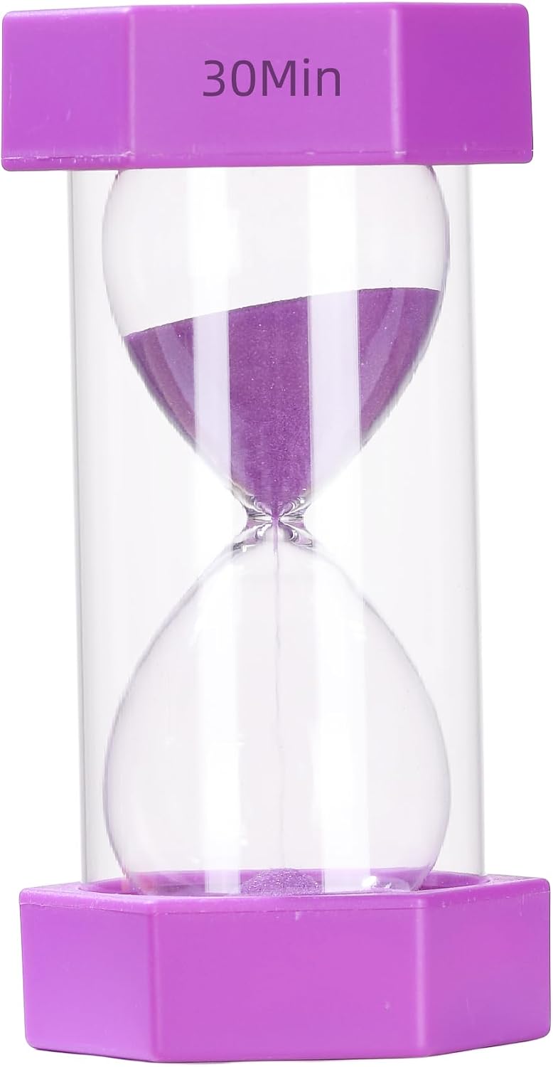 Colorful Sand Timers, Hourglass Sand Timers 5 Min Sandglass Timer with Protective Cover for Toothbrush Timer Games Classroom Home Office Cooking(Blue+5Min)
