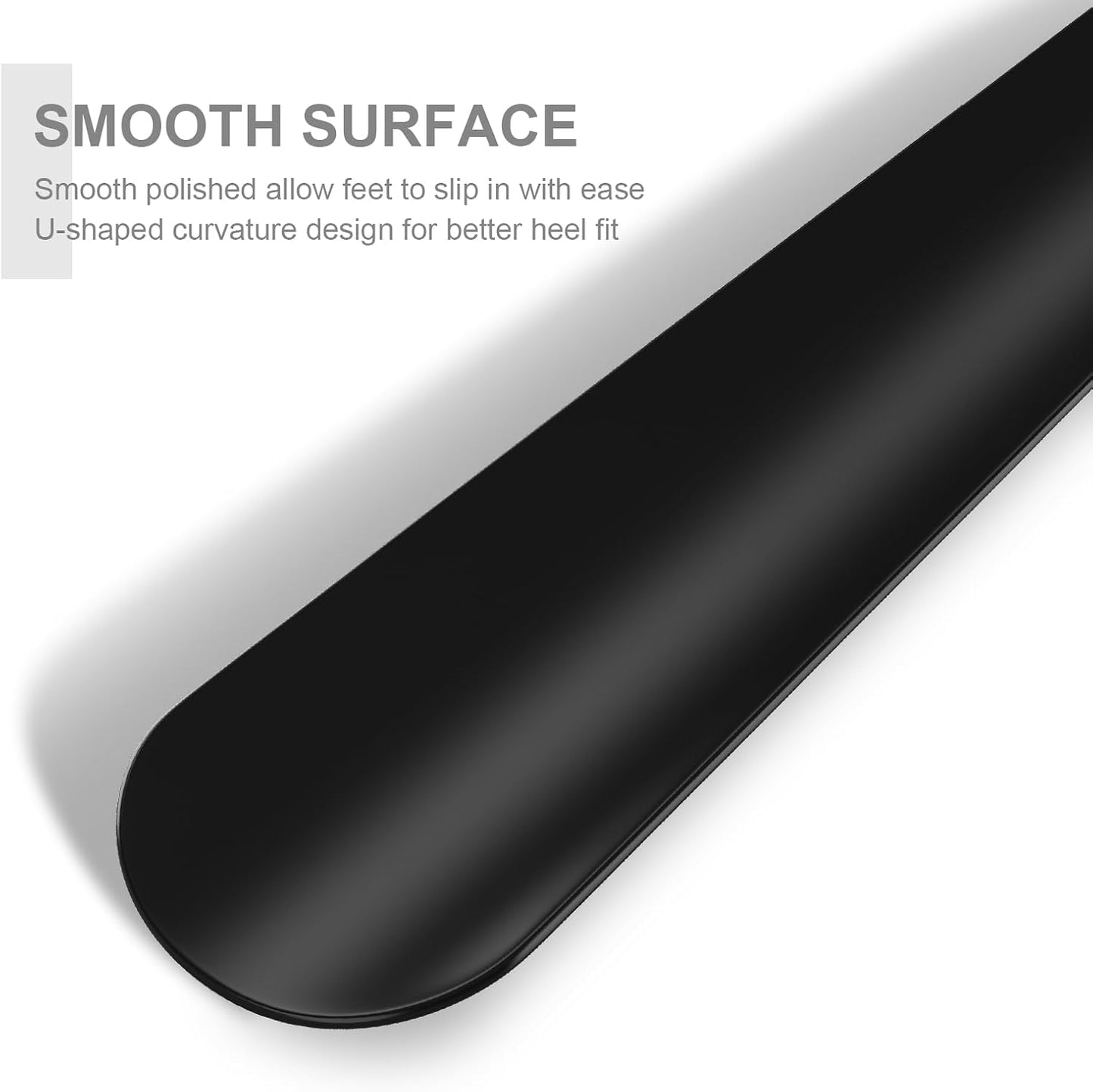 16.5 Inch Long Handle Shoe Horn for Seniors Men Women Kids, Metal Shoe Horns for Boots