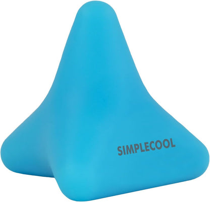 Manual Trigger Point Massage Tool Small Massager Ball 3″×2.6″ Blue | For Deep Tissue Myofascial Release Physical Therapy Plantar Fasciitis Pain Relief Muscle Knot Psoas Hip Flexor Iliacus