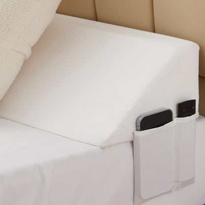 Bedluxe King Bed Wedge Pillow for Headboard, Fill The Gap (0-7")