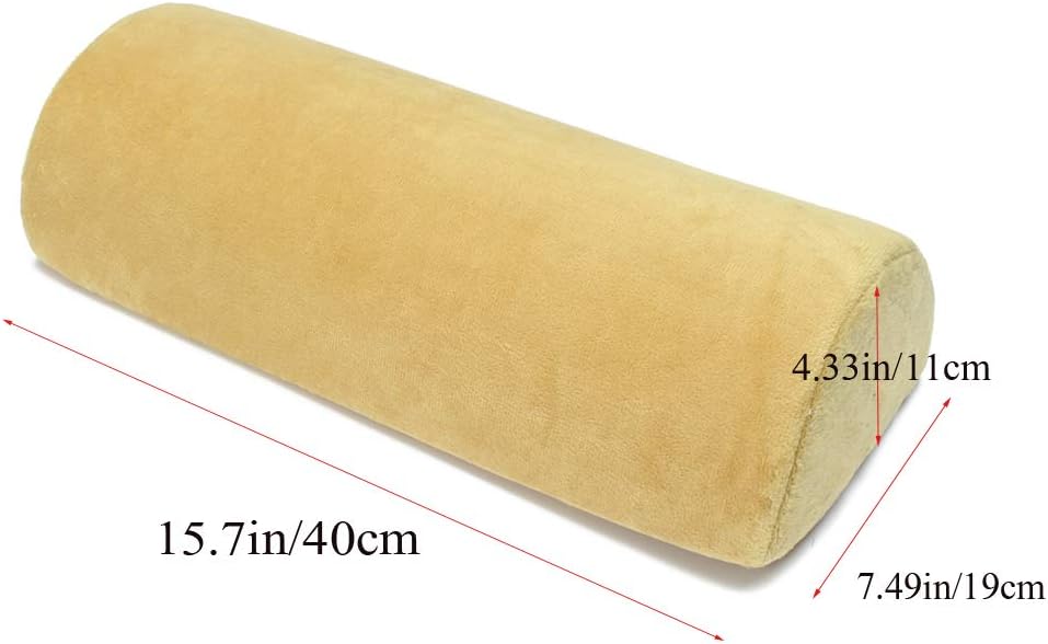 Multi-use Bolster Pillow for Legs Back Neck Lumbar Spine Knee Pain Relief Memory Foam Support Pillow (Yellow)