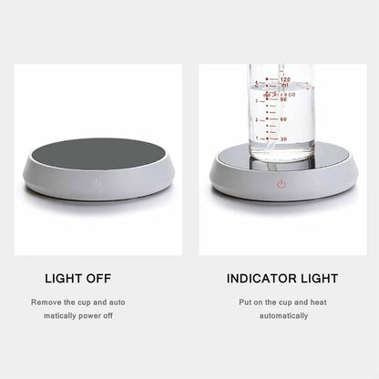 with Auto Shut Off, 18W Electric Mug Warmer Plate, Aluminum Heating for Home Office Use, Keeps Drinks Warm 40°C-60°C