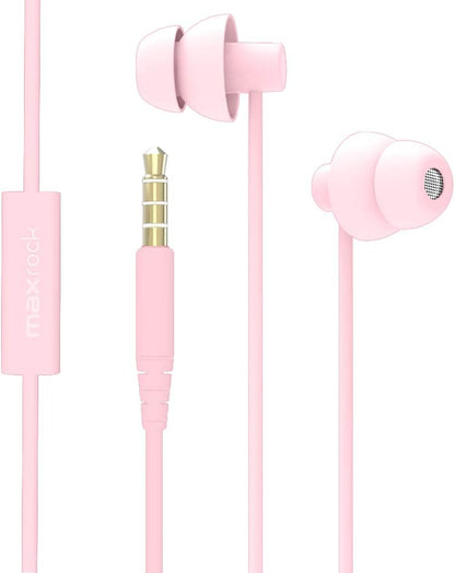 MAXROCK Sleep Earbuds,Ultra Soft Lightweight Sleep Earphones Headphones with Volume Control and Mic for Insomnia, Side Sleeper, Snoring, Air Travel, Meditation & Relaxation (Acid Blue)