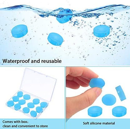 Frienda 36 Pair Silicone Ear Plugs for Sleeping, White, Blue, Green