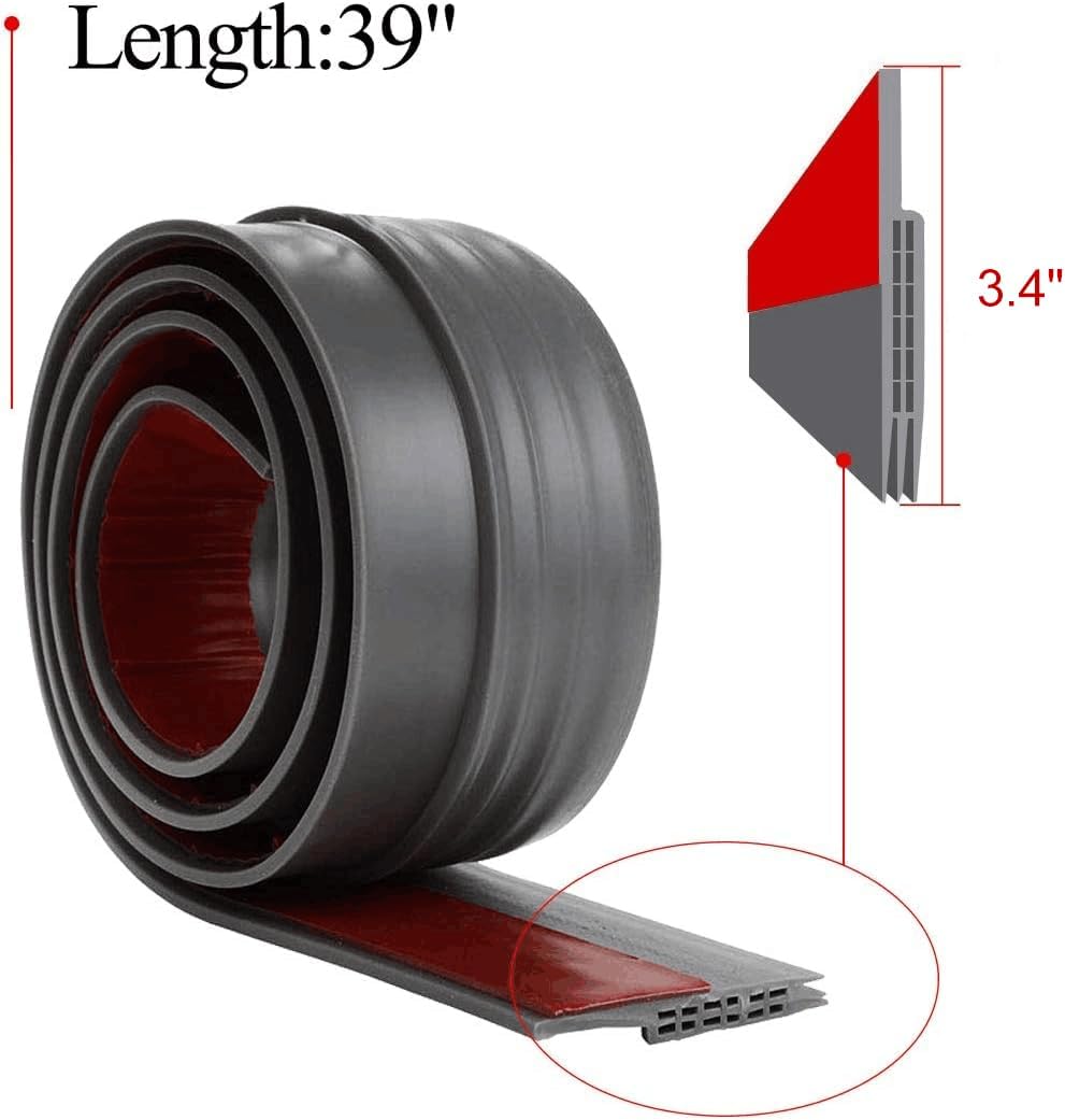[New Upgrade] Huge Gap Door Draft Stopper, 3.4" W Widened Door Sweep Seal Gap Up to 1.8" for Interior & Exterior Doors - Keeping Draft, Noise, Dust and Unwanted Animals Out,3.4" W x 39" L,White