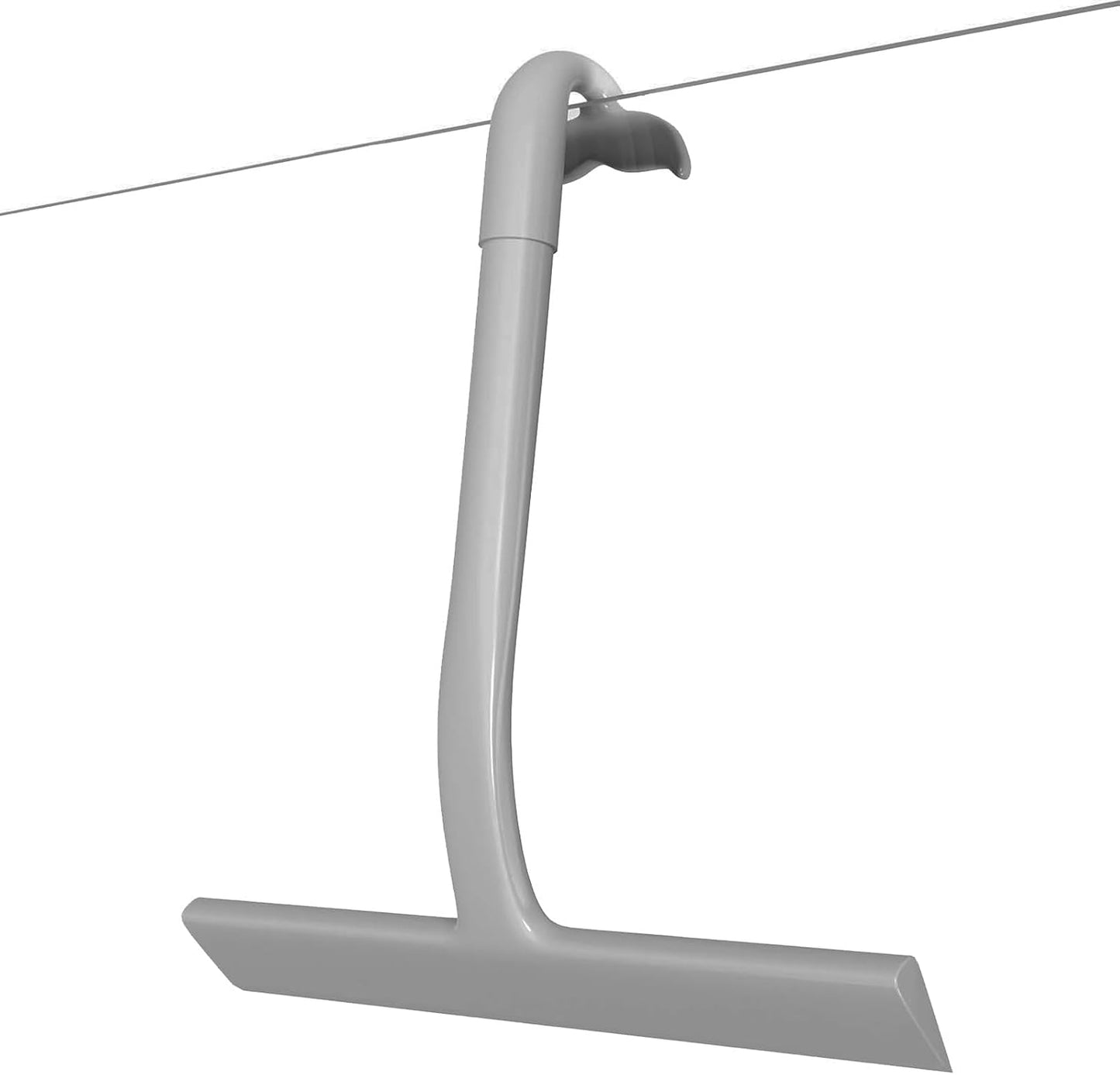 Shower Squeegee for Glass Doors, Hang Anywhere Silicone Shower Squeegee with Hook Design for Easy Hanging and Cleaning (Black)