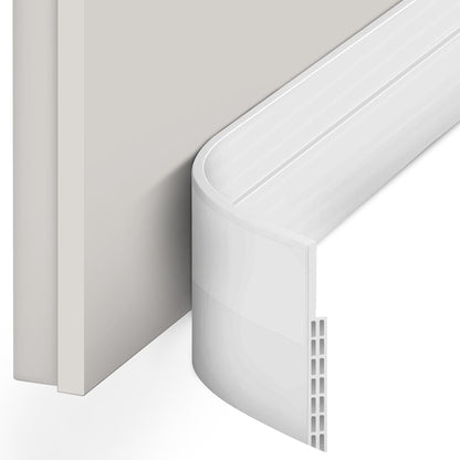 Ohuhu Door Draft Stopper, 1" Wide Adhesive Weather Stripping Seal, 39" | self-adhesive silicone, for interior exterior doors, 3-layer soundproof, save energy, blocks drafts, noise, light, dust, bugs