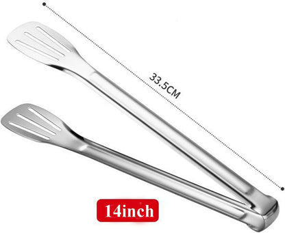 2 Pack Kitchen Tongs Stainless Steel Locking Cooking Barbecue Grilling Food Tongs Kitchen Clamps Sturdy High Resistant Heat Tongs (4PC (7inch,9inch,12inch,14inch))