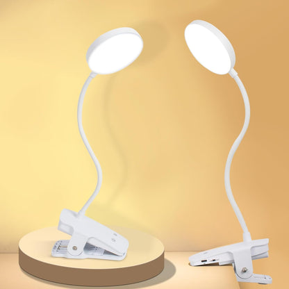 Cordless Rechargeable Clip On Desk Lamp Thick Flexible 360° Gooseneck