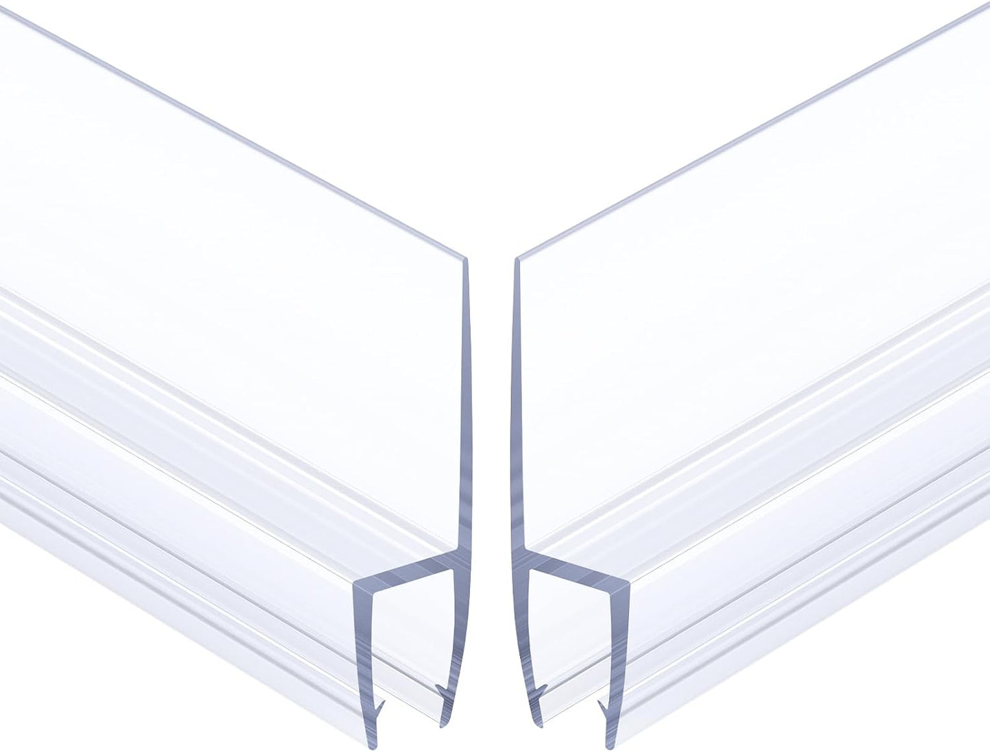 AmazerBath Frameless Shower Door Bottom Seal 39 inch (Set of 2) - Clear, Suitable for 3/8 Inch Glass, Modern Style