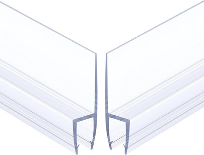 AmazerBath Frameless Shower Door Bottom Seal 39 inch (Set of 2) - Clear, Suitable for 3/8 Inch Glass, Modern Style
