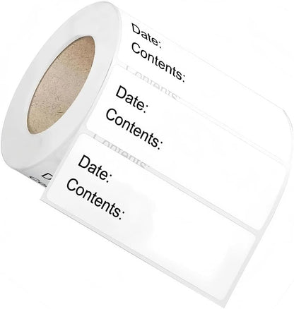 500 Pcs Removable Adhesive Freezer Food Labels, 1 x 3 Inch | Freezer Labels for Food Containers, suitable for Kitchen Food Storage